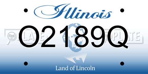 O2189Q Illinois License Plate