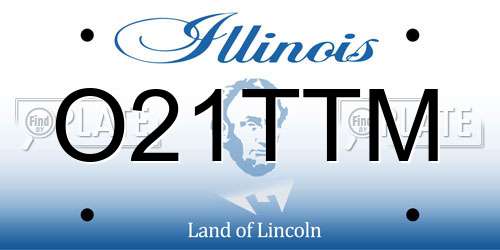 O21TTM Illinois License Plate