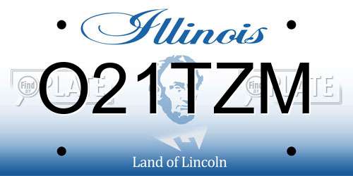 O21TZM Illinois License Plate
