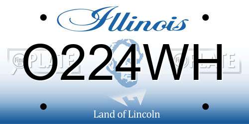 O224WH Illinois License Plate