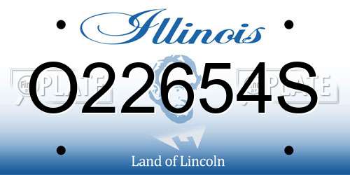 O22654S Illinois License Plate