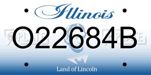 O22684B Illinois License Plate