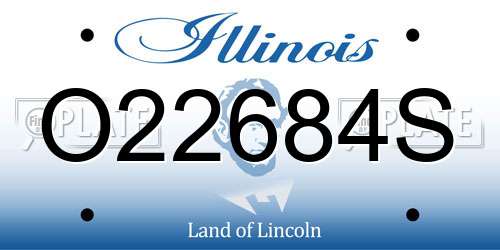 O22684S Illinois License Plate