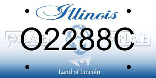 O2288C Illinois License Plate