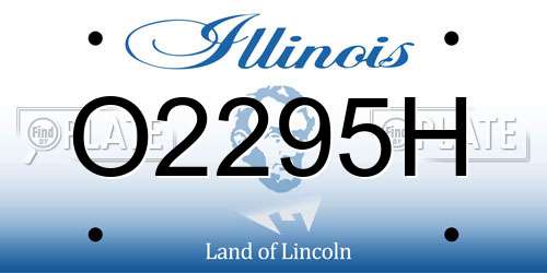 O2295H Illinois License Plate