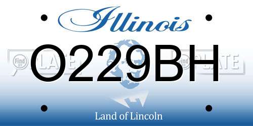 O229BH Illinois License Plate