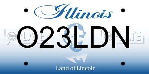 O23LDN Illinois License Plate