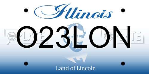 O23LON Illinois License Plate