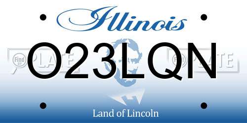 O23LQN Illinois License Plate