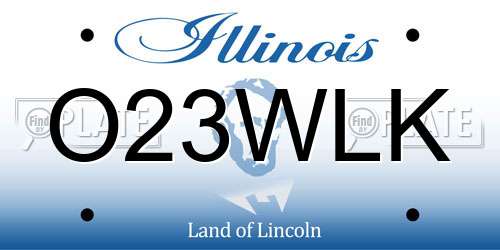 O23WLK Illinois License Plate