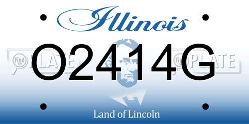 O2414G Illinois License Plate