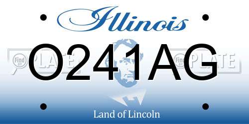 O241AG Illinois License Plate