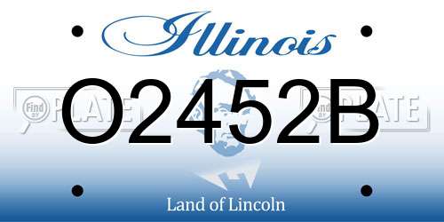 O2452B Illinois License Plate