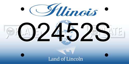 O2452S Illinois License Plate