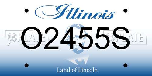 O2455S Illinois License Plate
