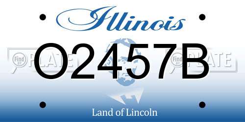 O2457B Illinois License Plate