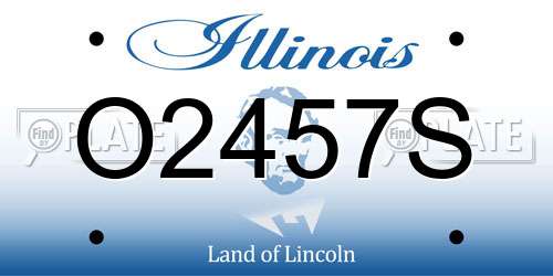 O2457S Illinois License Plate