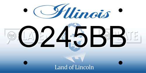 O245BB Illinois License Plate