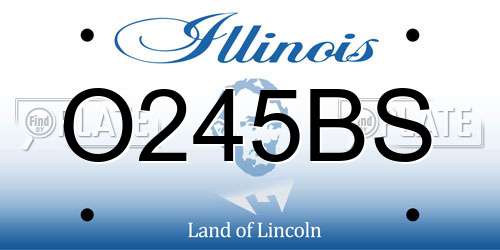 O245BS Illinois License Plate