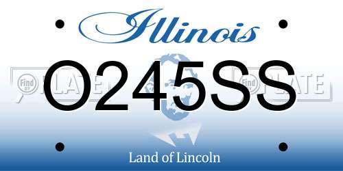 O245SS Illinois License Plate