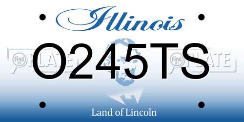 O245TS Illinois License Plate