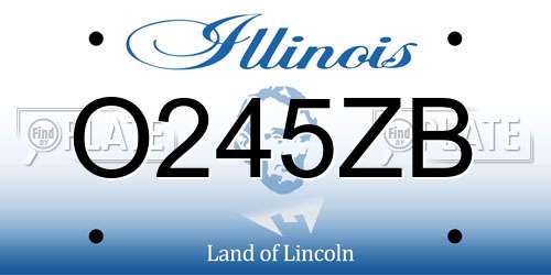 O245ZB Illinois License Plate