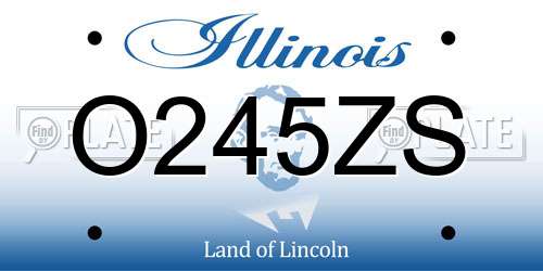 O245ZS Illinois License Plate