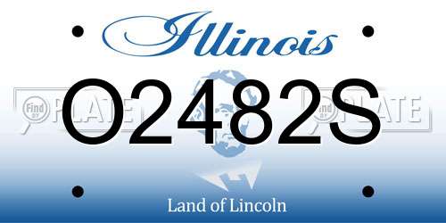 O2482S Illinois License Plate