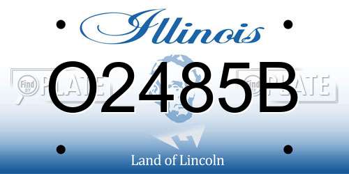 O2485B Illinois License Plate