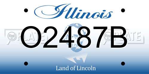 O2487B Illinois License Plate