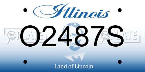 O2487S Illinois License Plate