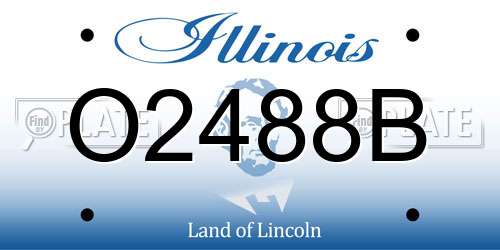 O2488B Illinois License Plate