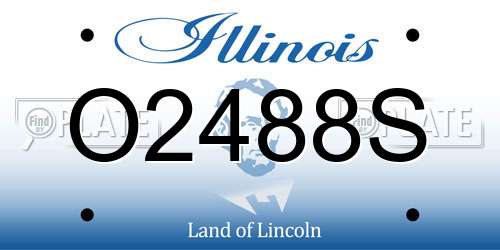 O2488S Illinois License Plate