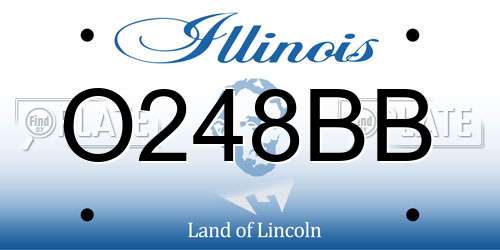 O248BB Illinois License Plate