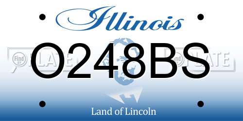 O248BS Illinois License Plate