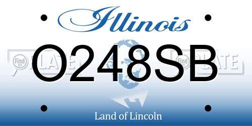 O248SB Illinois License Plate