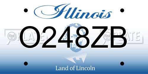 O248ZB Illinois License Plate