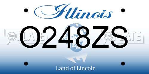 O248ZS Illinois License Plate