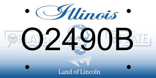 O2490B Illinois License Plate