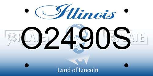 O2490S Illinois License Plate