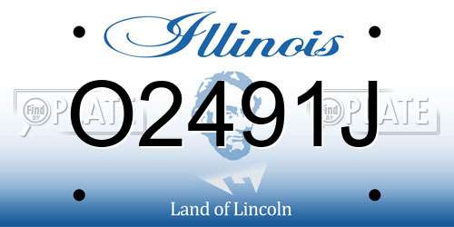O2491J Illinois License Plate