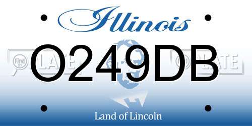 O249DB Illinois License Plate
