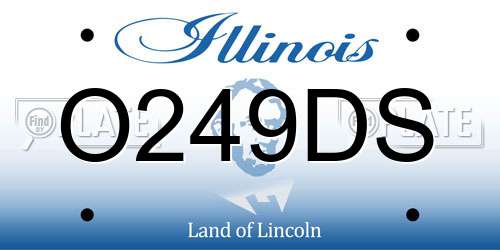 O249DS Illinois License Plate