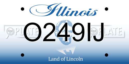 O249IJ Illinois License Plate