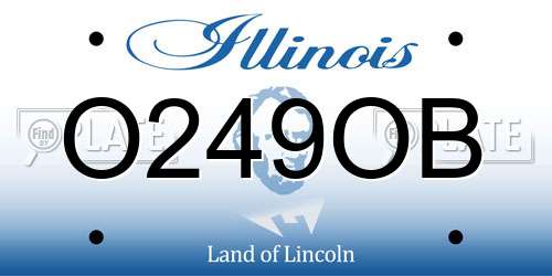 O249OB Illinois License Plate