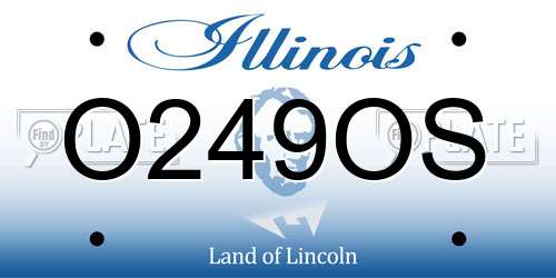 O249OS Illinois License Plate