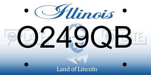 O249QB Illinois License Plate