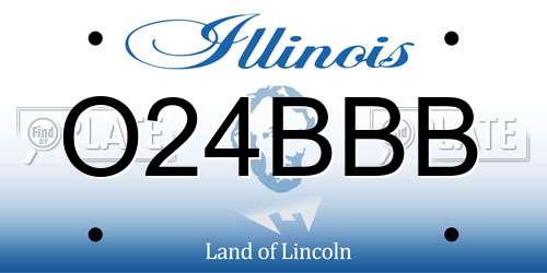 O24BBB Illinois License Plate