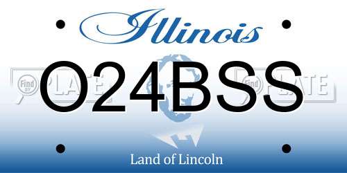 O24BSS Illinois License Plate