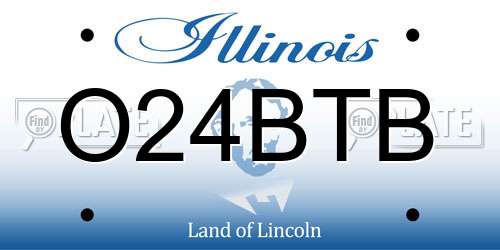 O24BTB Illinois License Plate